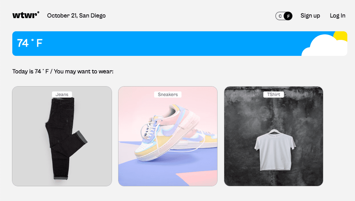 WTWR (What To Wear) screenshot